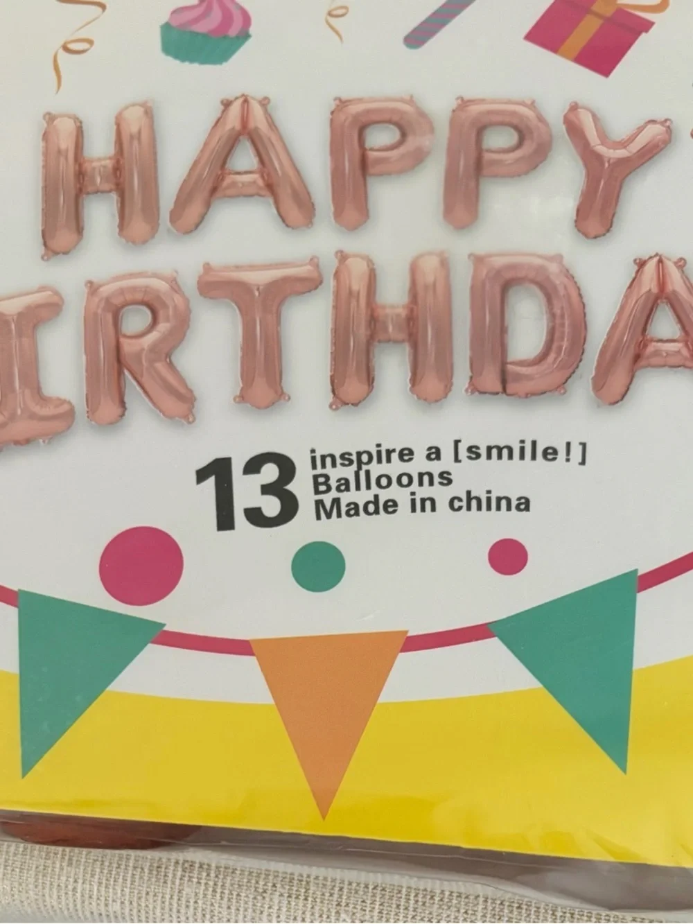 Happy Birthday Rose Gold Balloon Letter Set - Inspire A Smile